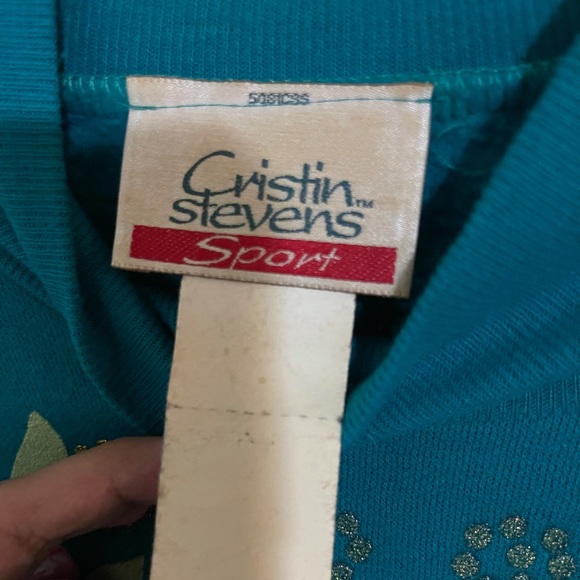 Vintage Cristin Stevens Sport Green Sweater - Picture 3 of 3